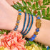 Mini Pixiu Feng Shui Bracelet | WATER Element | Blue Agate x 18k Gold